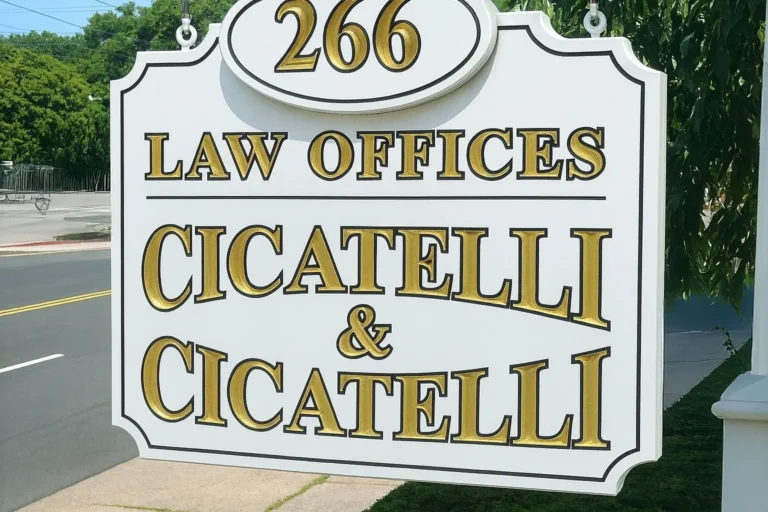 Law Offices of Cicatelli & Cicatelli sign at 266 Main Street, Stoneham MA